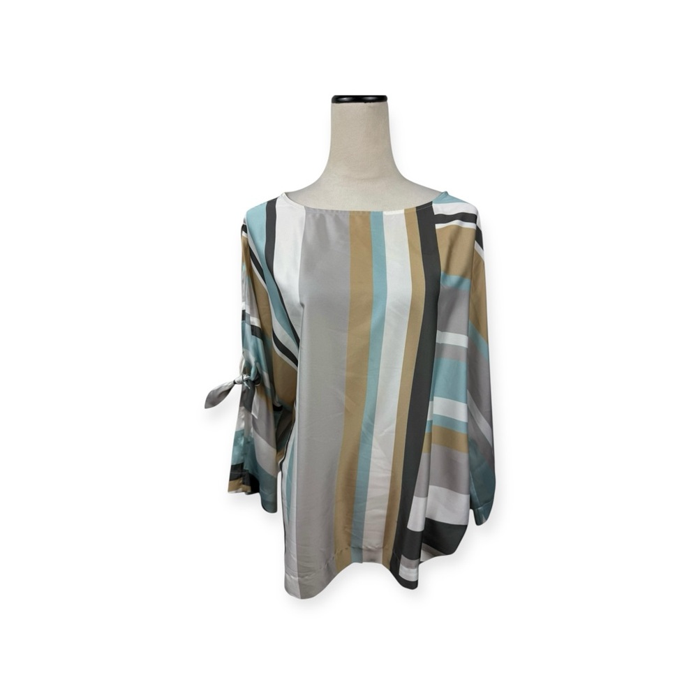 Chico's black label  Multicolor Striped Blouse Size 3-XL/16